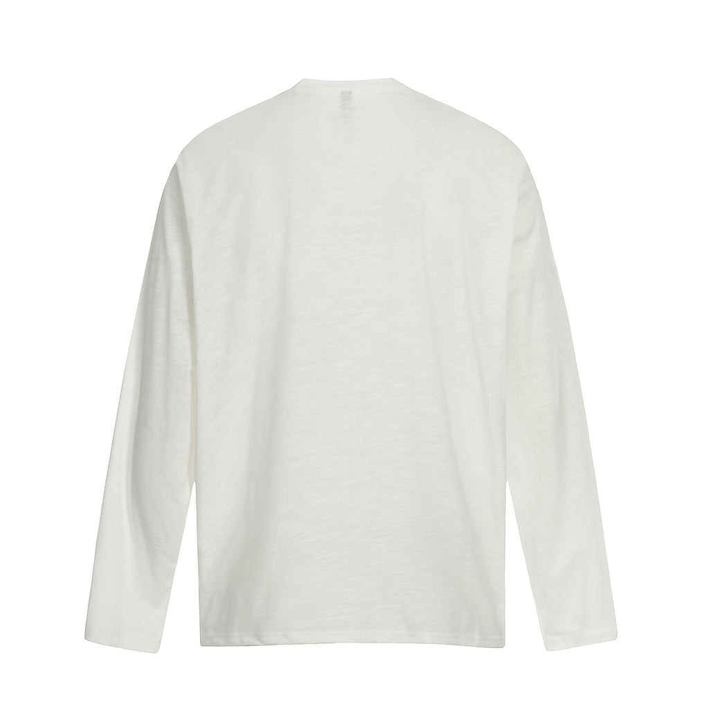 Portrait Print Loose Fit Long Sleeve T-Shirt for Men and Women