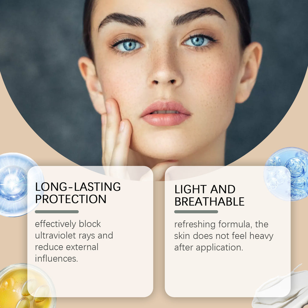 Hoygi Tallow Light Protective Cream, Uv Protection Body Skin Moisture Isolation Summer Outdoor Protective Cream