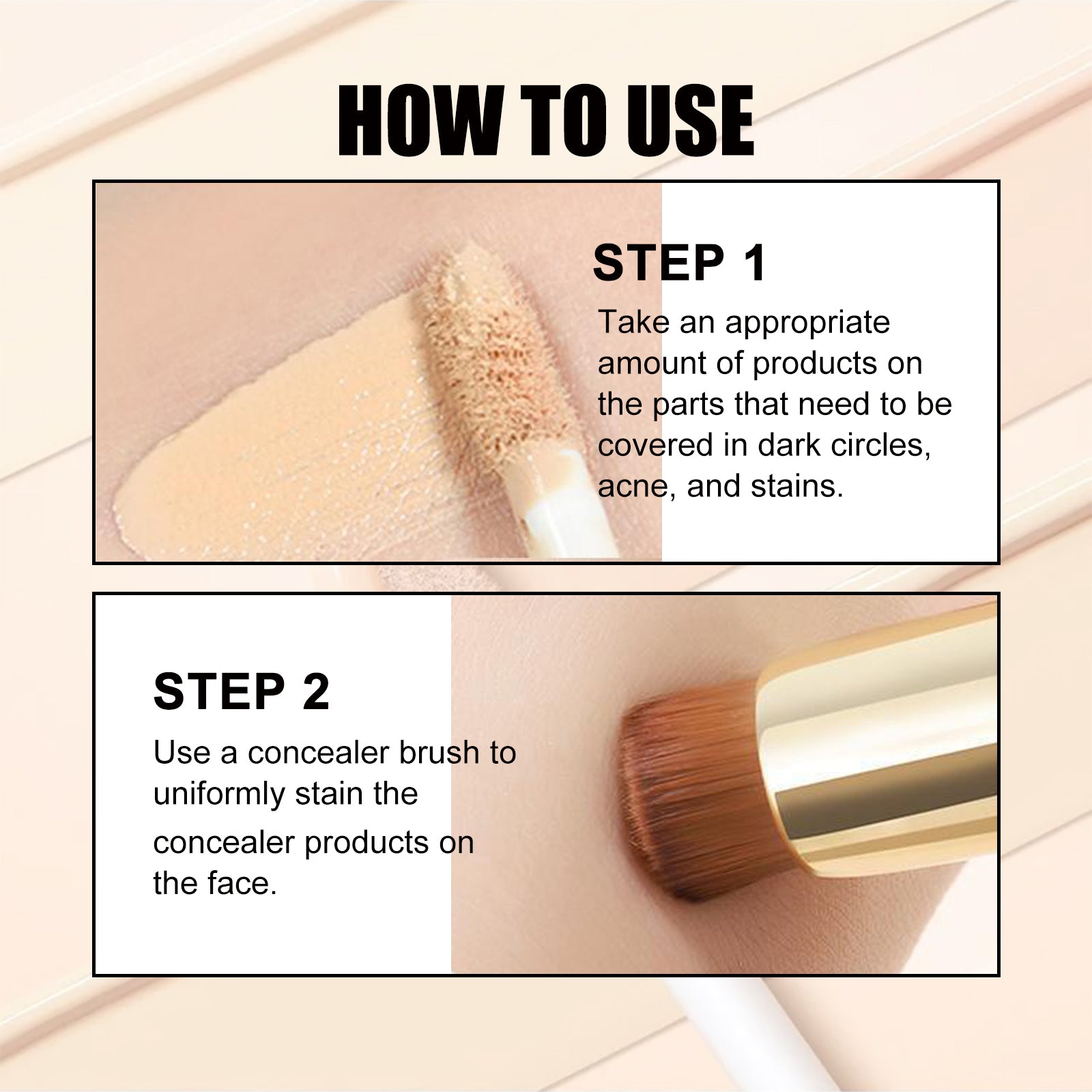 Double Head Concealer, Brightening And Waterproofing Concealer Stick