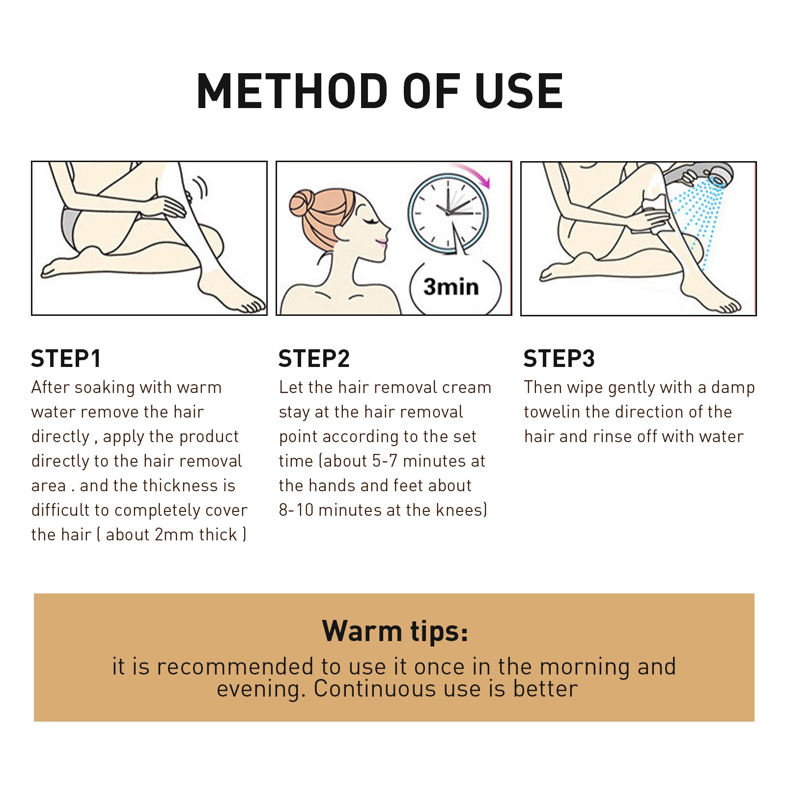 Hair Removal Spray, Mild Non-Irritating Dry And Cool Whole Body Hair Removal And Hair Suppression Spray