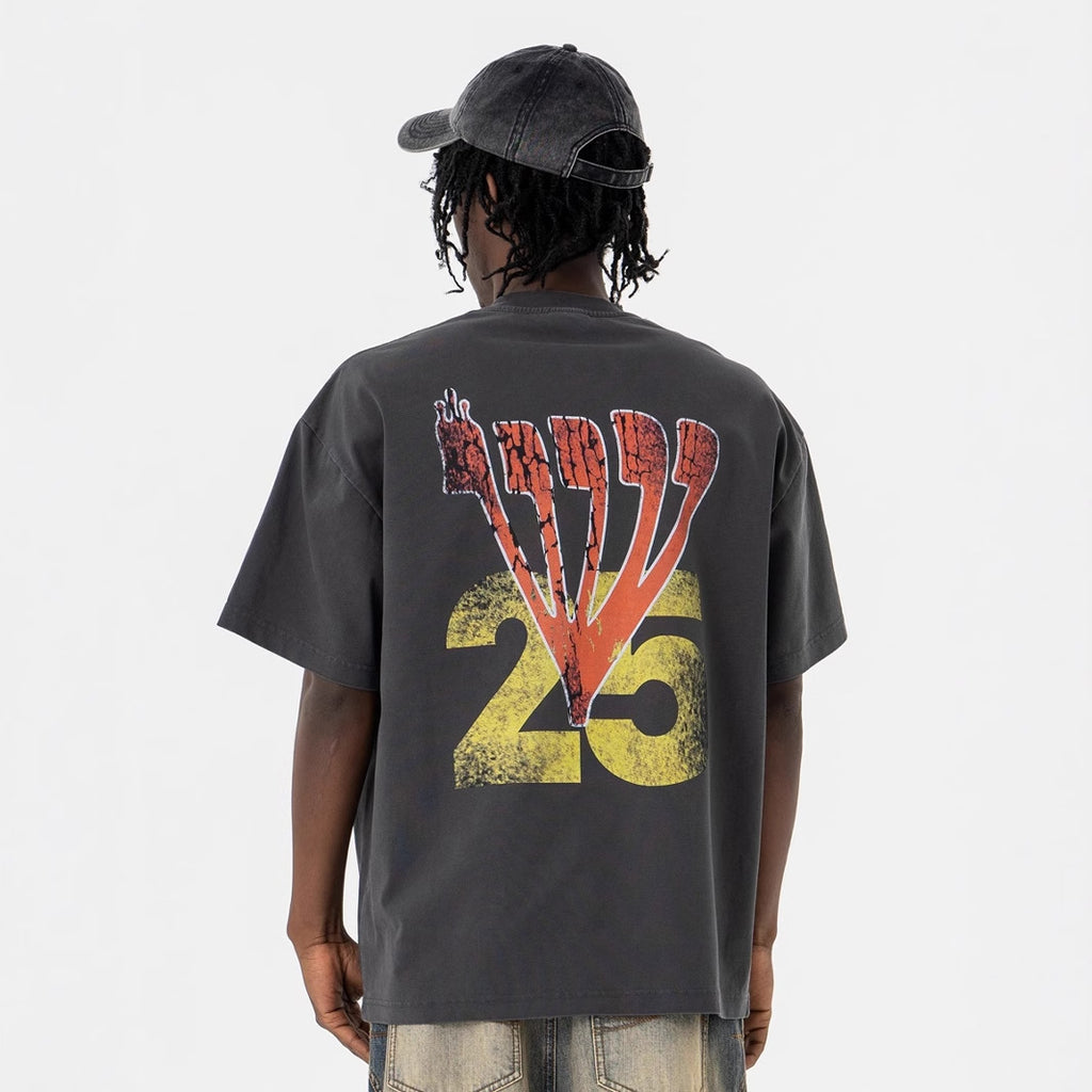 Digital Print Casual Short Sleeve T-Shirt for Men