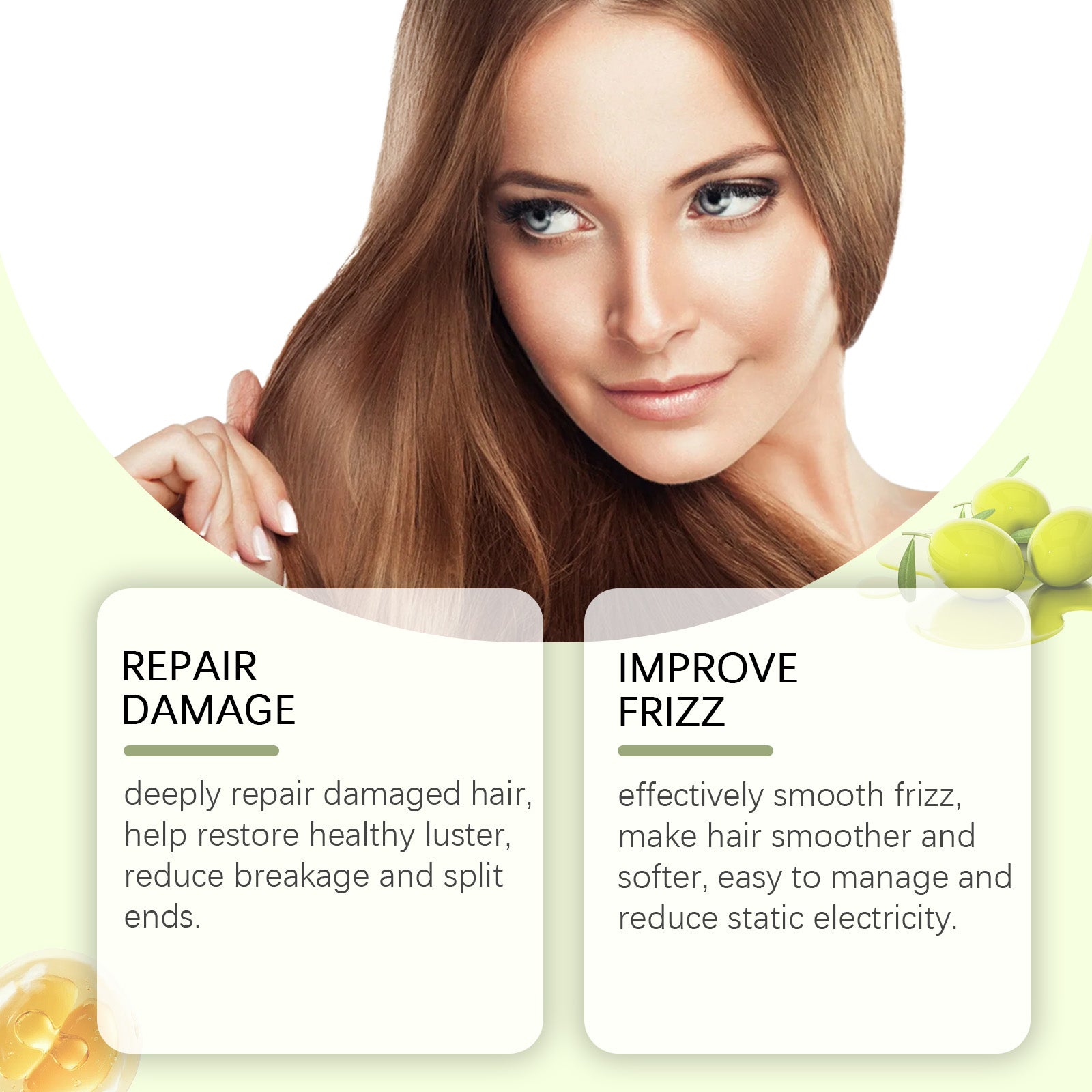 Smoothing Hair Care Cream Nourishes Hair Care And Repair Scalp Roots Shine Hair Citrus Fragrance