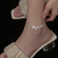 S925 Silver Ethnic Retro Style Copper Coin Bell Men's And Women's Simple Style Temperament Personality Anklet