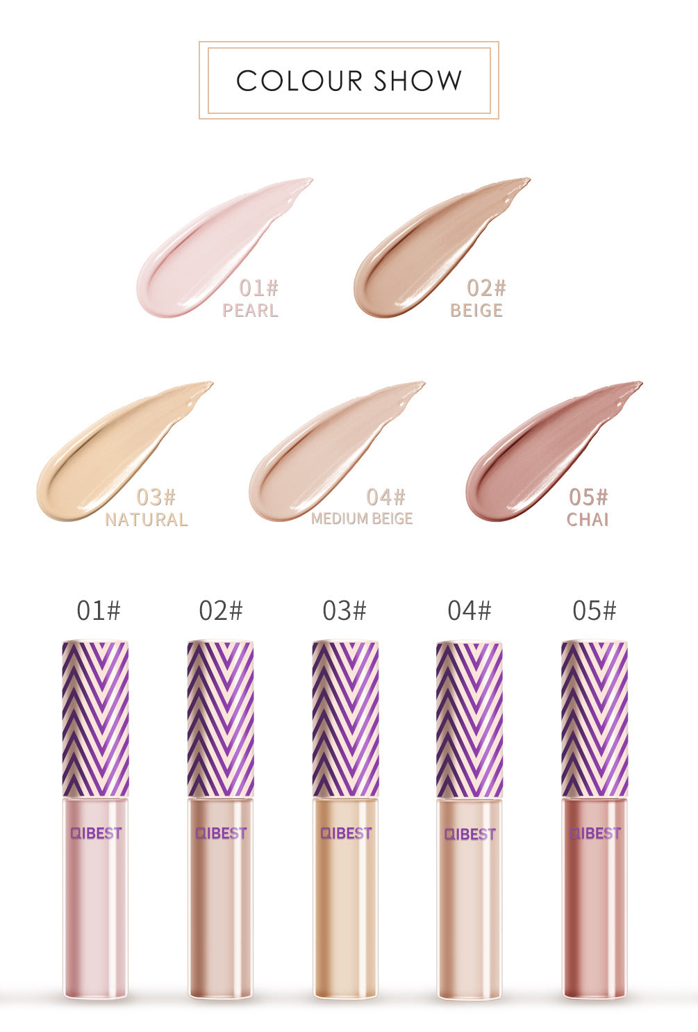 QIBEST Concealer Concealer Spots and Acne Marks Lighten Dark Circles Lips Primer