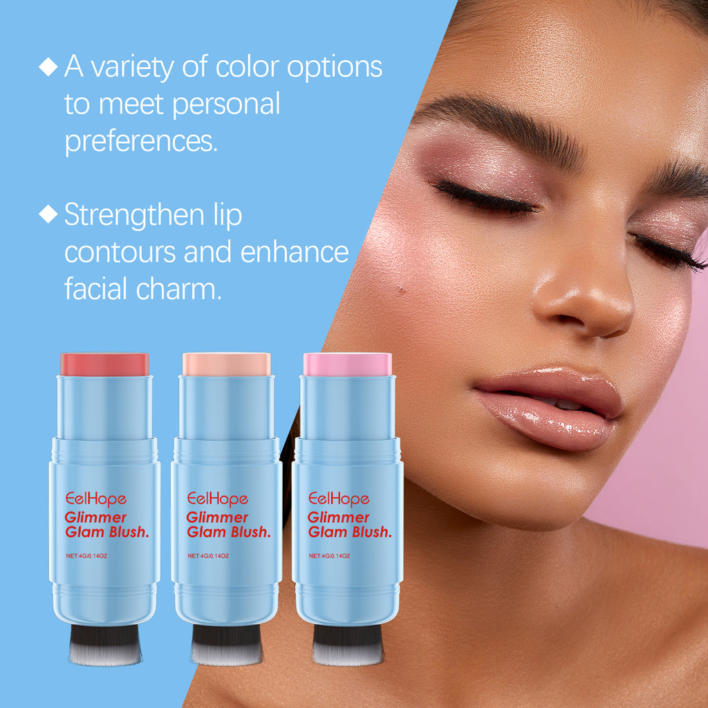 Eelhope Double Head Blush Stick Blush Stick Color Multicolor, Non-Fading Moisturizing And Moisturizing Multi-Purpose Blush Stick