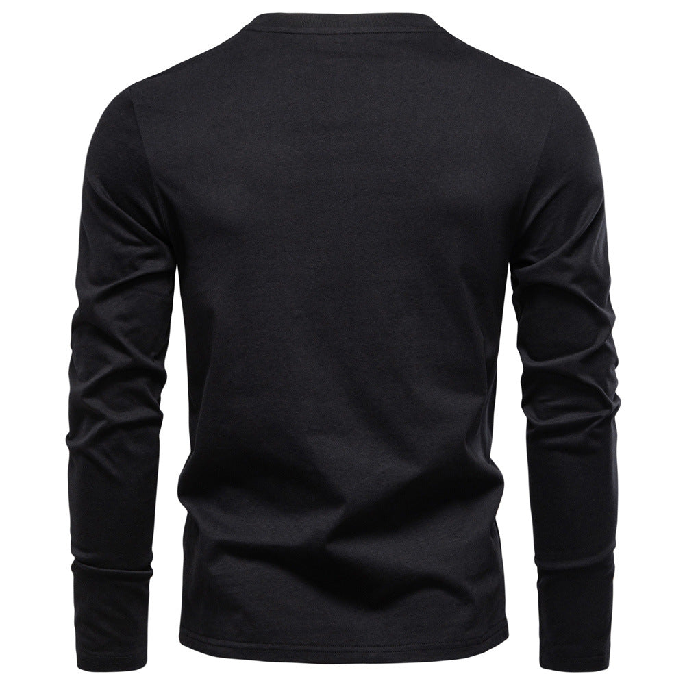 V-neck long sleeved T-shirt for men