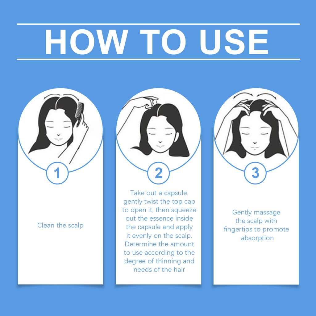 Intensive Hair Care Capsule, Scalp Repair Essential Oil Smoothing Hair Care Essence Leave-In Hair Care Capsule