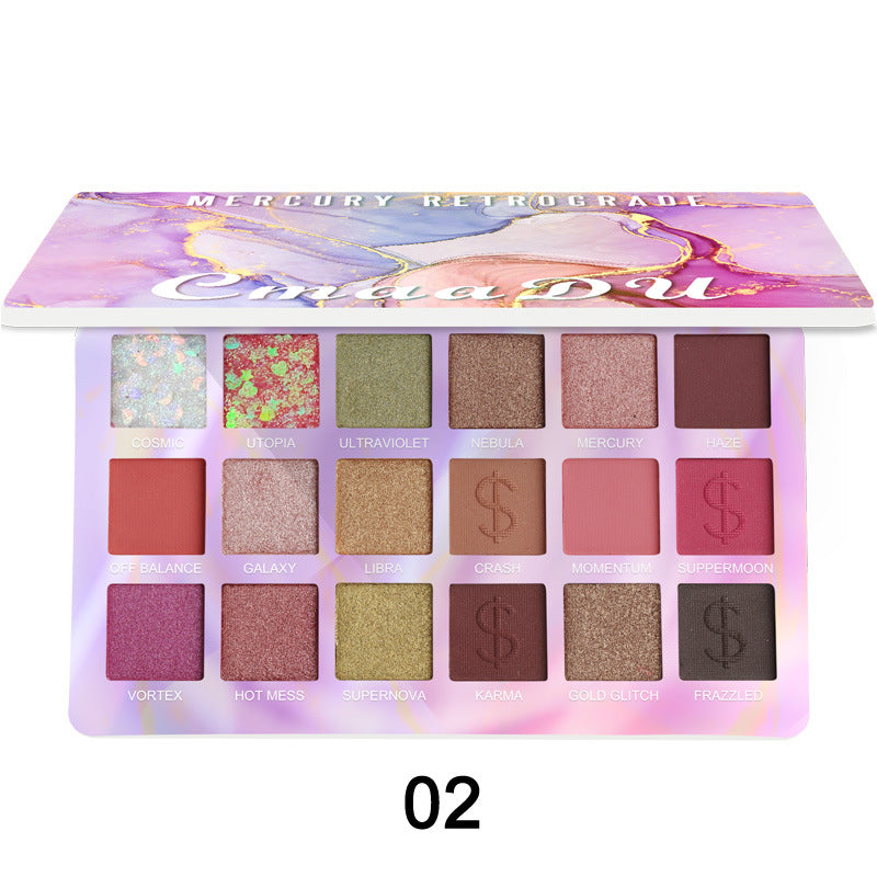 CmaaDu 18 Colors Eyeshadow Palette Matte and Metallic Glitter Eyeshadow Palette