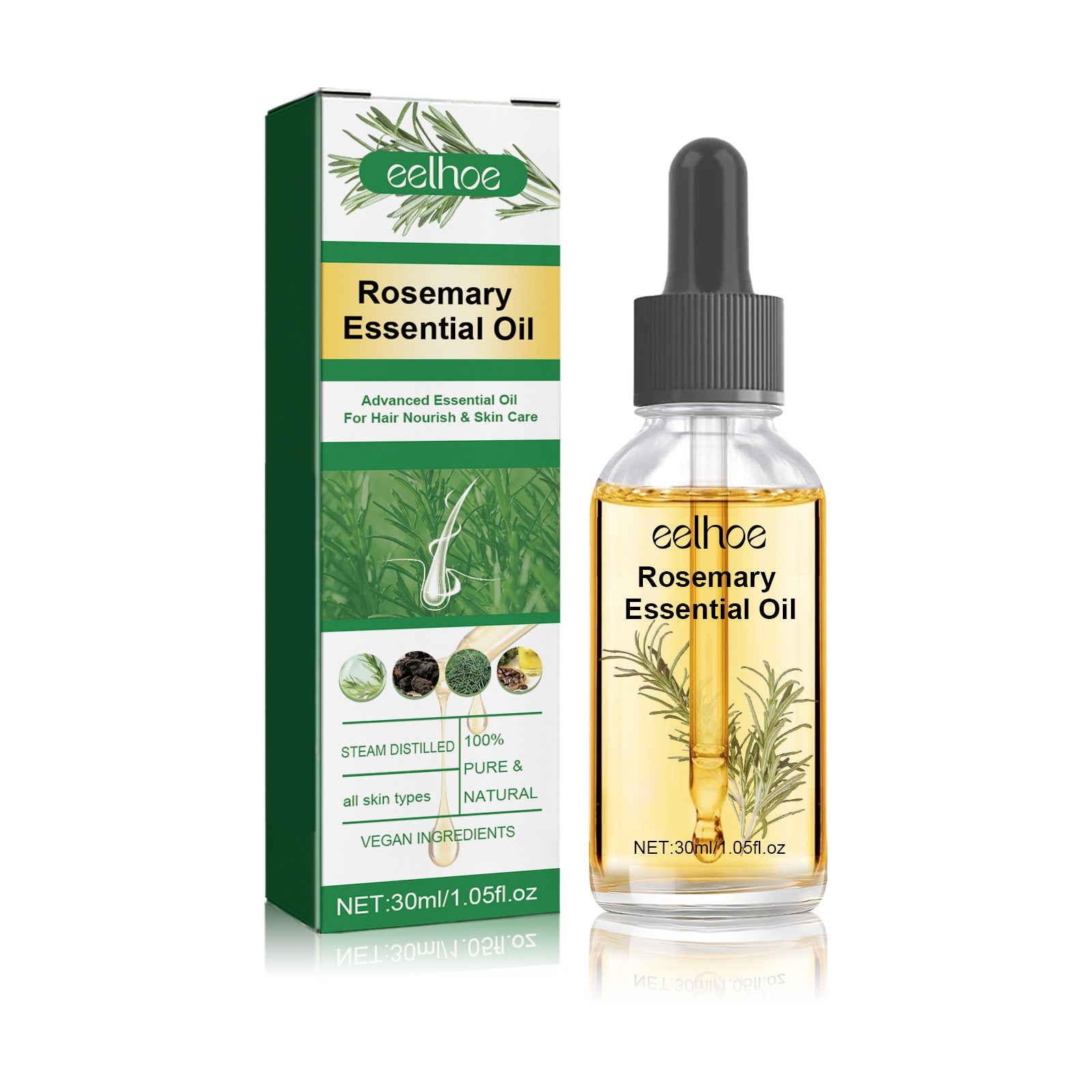 Rosemary Hair Care Essential Oil Repair Split End Dry Hair, Nourish And Smooth Hair Care Oil