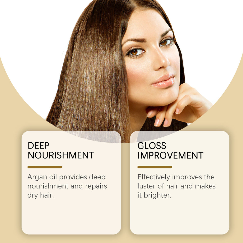 Argan Hair Care Oil Repair Dry Split Hair, Smooth And Glossy Hair Care Oil