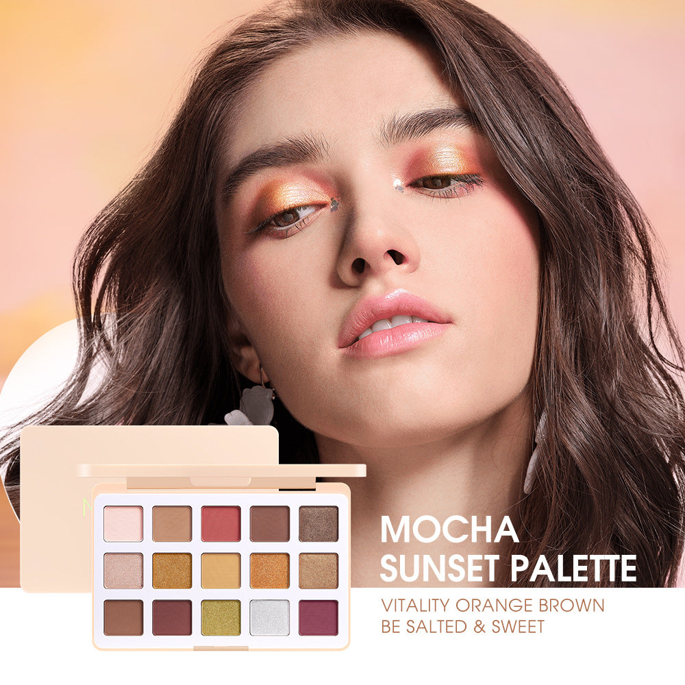 Mee Carney Dreamy Genki Girl 15 Color Eyeshadow Palette Pearlescent Glitter Matte Eyeshadow Palette MC08