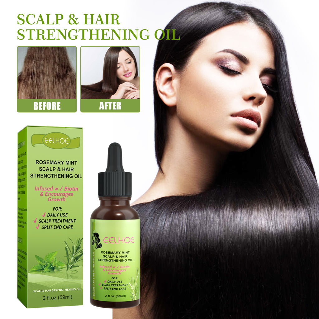 Mint Hair Nutrient Solution, Hair Growth Scalp Care Split Ends Care Strengthen Hair Essential Oil
