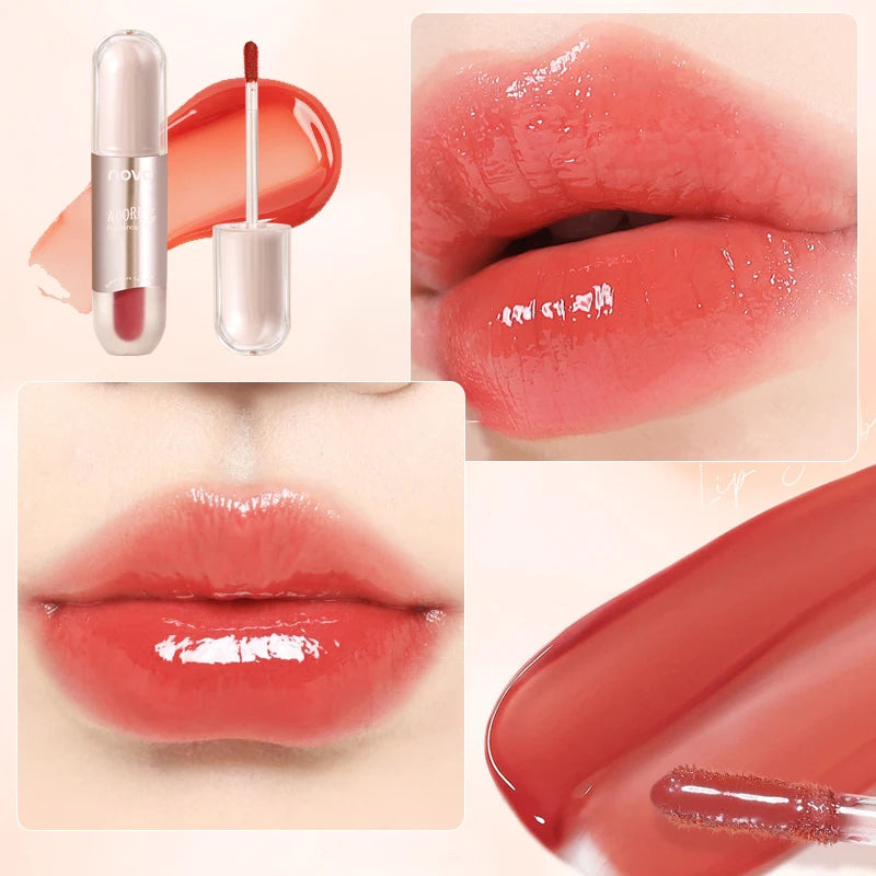 Glossy Lip Gloss, Long-Lasting Mirror Hydrating Liquid Lipstick, Waterproof, Non Stick, High Gloss,Lightweightand Silky Texture