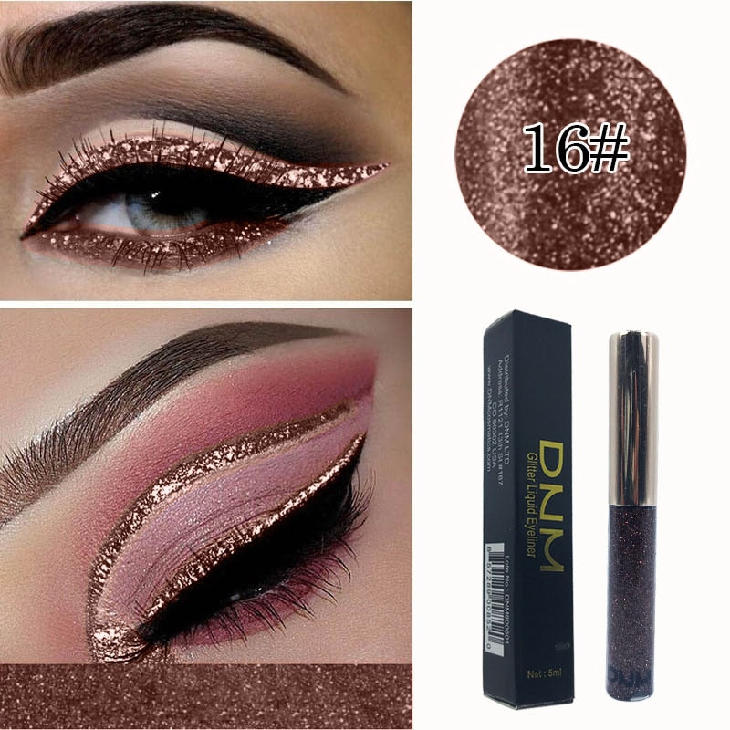 16 Colours Shiny Pearlescent Metallic Eyeliner Eyeshadow Pen Glitter Matte Liquid Eyeliner Waterproof Lasting Maquiagem TSLM1