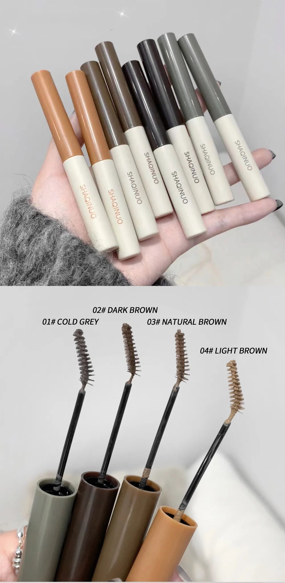 Cream Eyebrow Pencil Matte Brow Gel Natural Color Long-Lasting, 3D Shaping Waterproof Sweatproof, Smudge-Proof