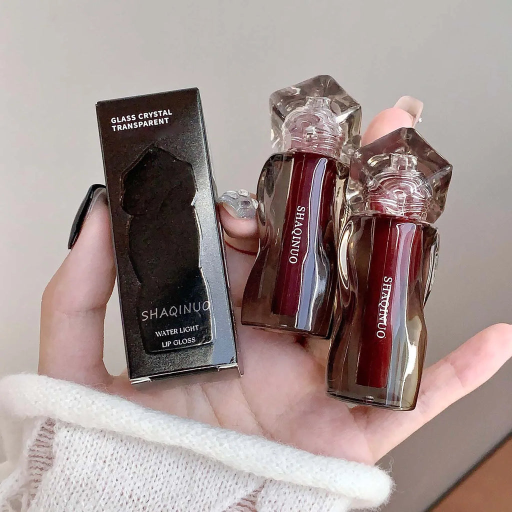 6 Shades of Moisturizing, Plumping, Hydrating Lip Gloss, Mirrored Gloss Lipstick, Shimmering Dewy Jelly Lipstick, Non-Greasy