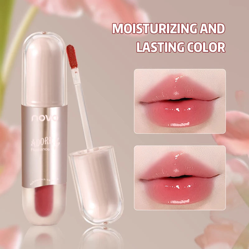 Glossy Lip Gloss, Long-Lasting Mirror Hydrating Liquid Lipstick, Waterproof, Non Stick, High Gloss,Lightweightand Silky Texture