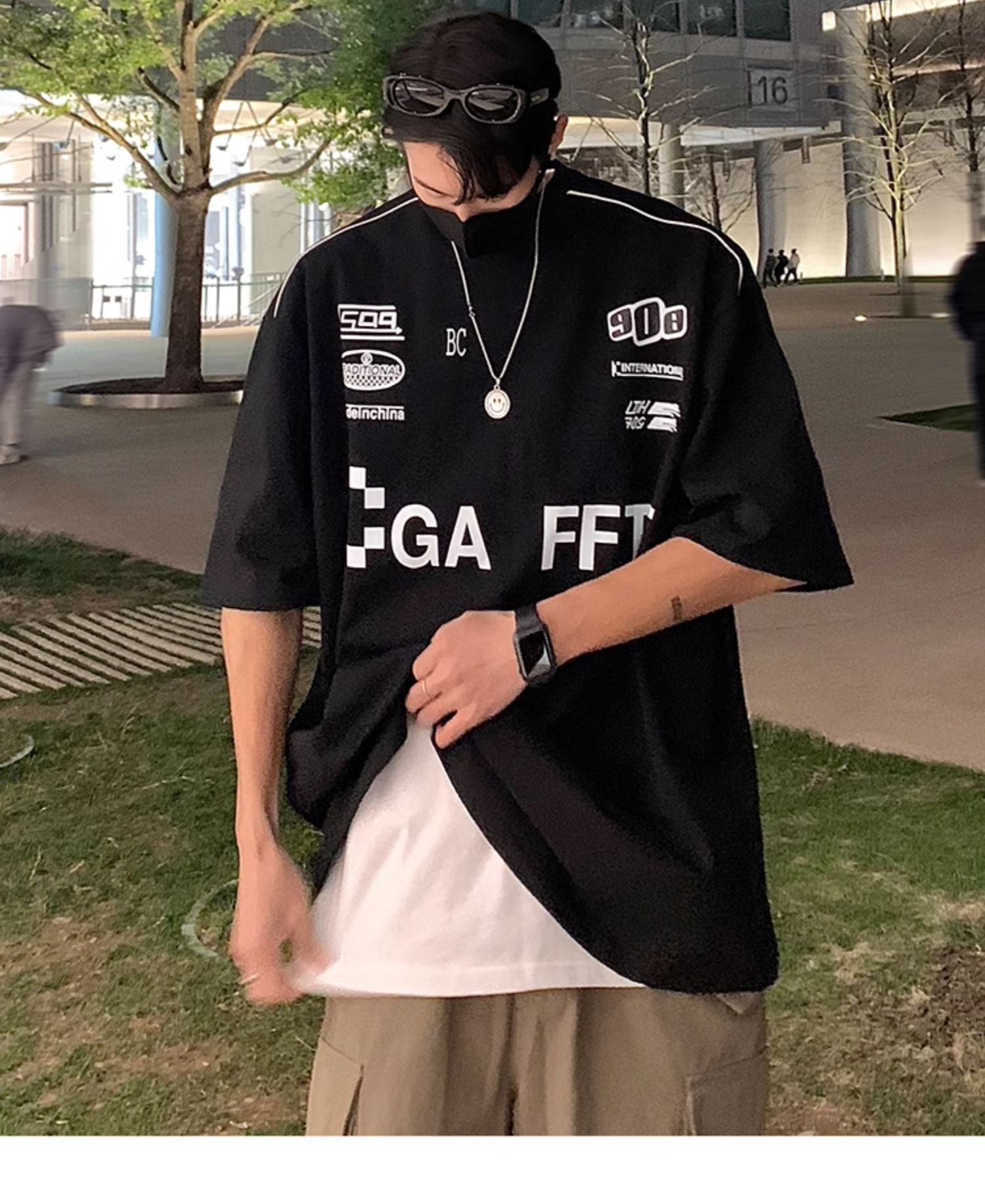 Summer retro short sleeved T-shirt for men