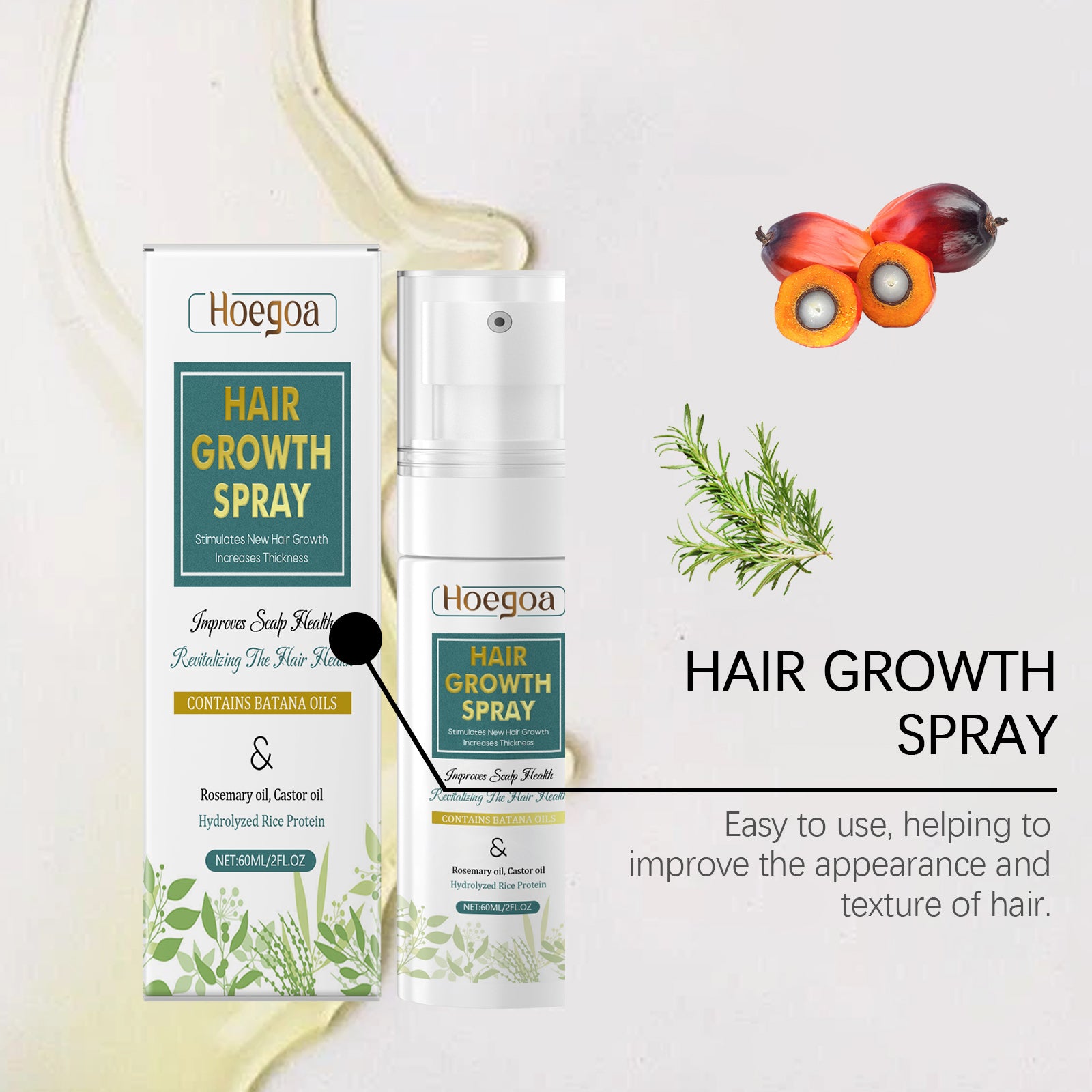 Hair Care Spray Moisturizes Hair, Strengthens Hair And Scalp, Massages And Nourishes Root Care Spray