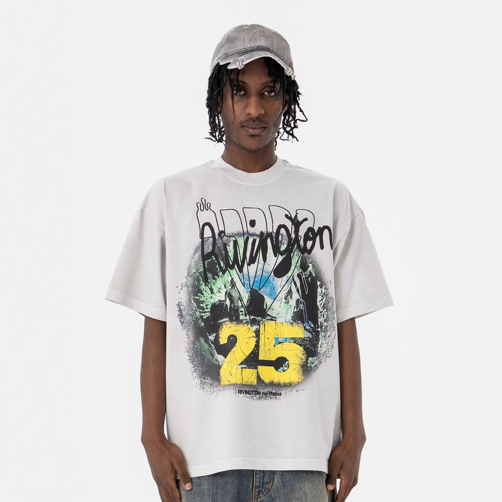 Digital Print Casual Short Sleeve T-Shirt for Men