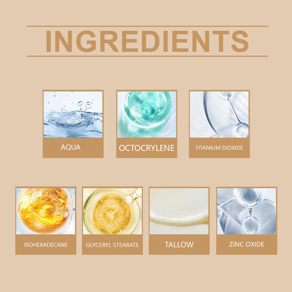 Hoygi Tallow Light Protective Cream, Uv Protection Body Skin Moisture Isolation Summer Outdoor Protective Cream