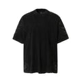 Mech design washed T-shirt for men