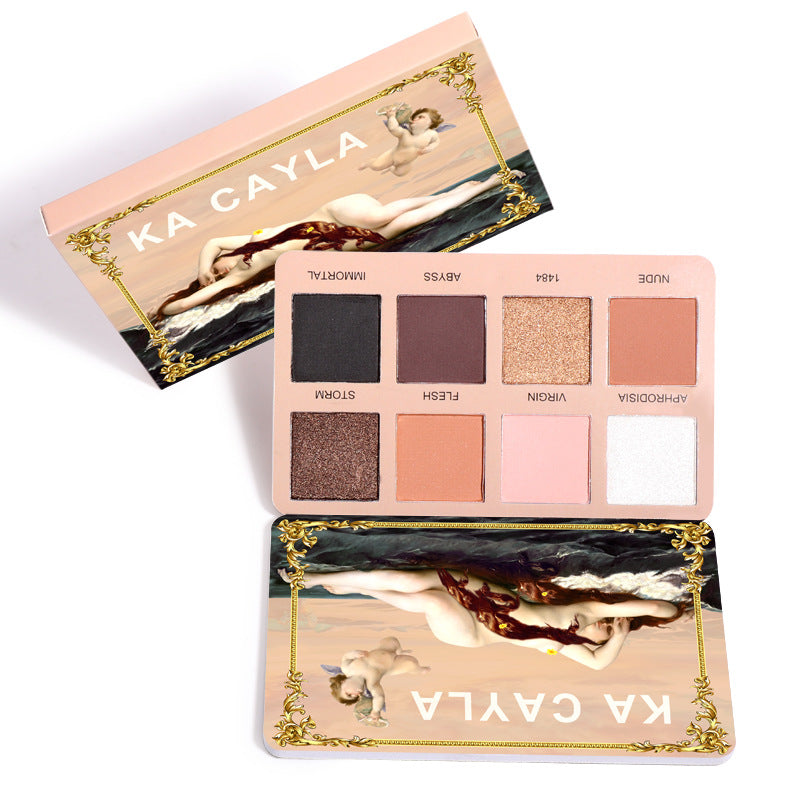 KA CAYLA 8 Colors Eyeshadow Palette EVA Matte Pearl Glitter Eyeshadow Palette