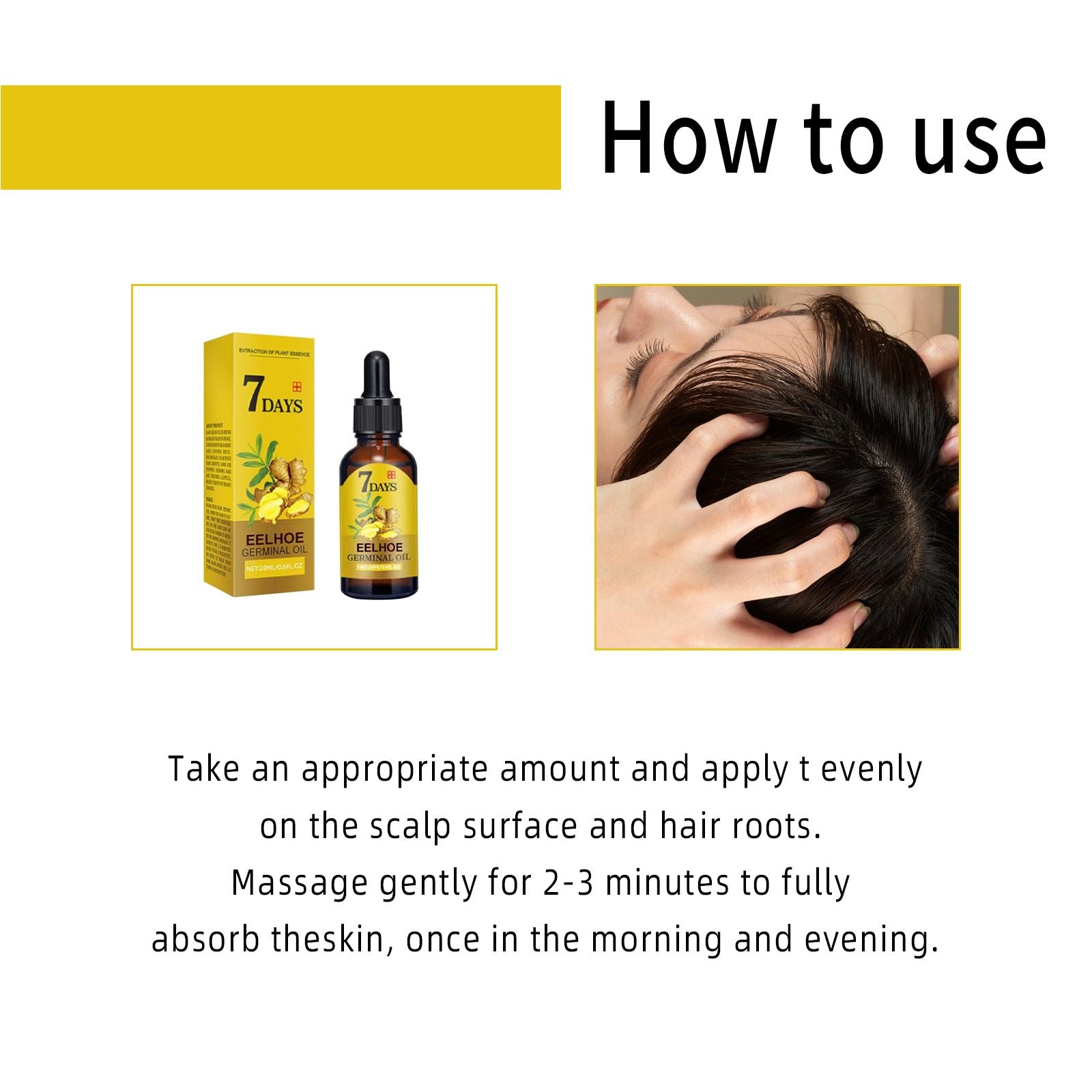 EELHOE Ginger Hair Care Solution For Hair Nourishing And Moisturizing Hair Care For Hair Stabilizing And Preventing Hair Loss