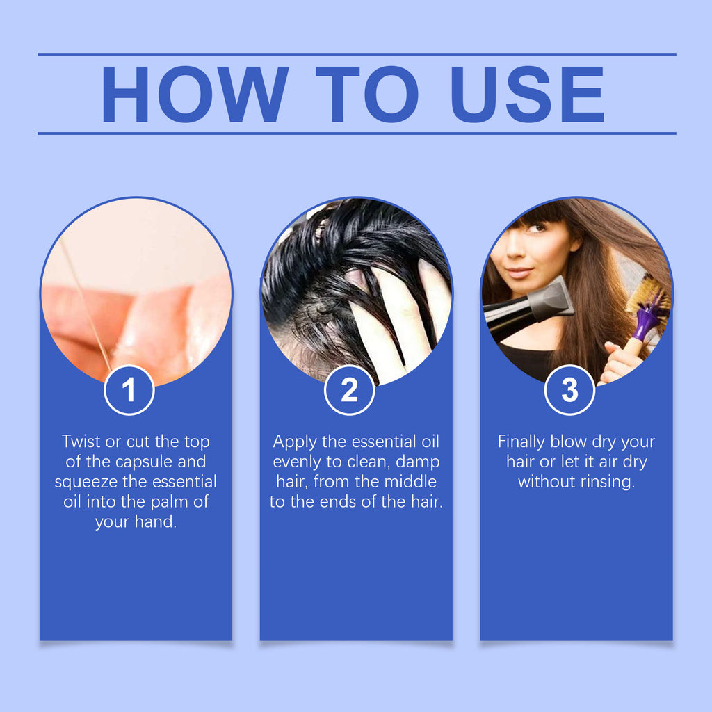 Hoegoa Vitamin Hair Care Essence Capsules, Nourish And Repair Frizzy Hair, Soft And Glossy Hair Care Capsules