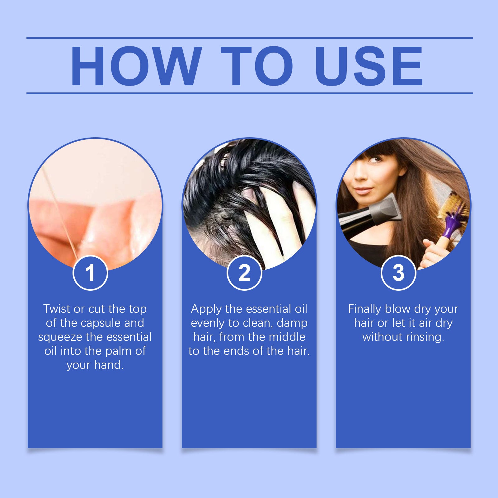 Hoegoa Vitamin Hair Care Essence Capsules, Nourish And Repair Frizzy Hair, Soft And Glossy Hair Care Capsules