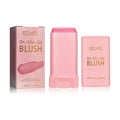 Blush Stick, Brightening Primer Solid Contouring Natural Nude Makeup Waterproof Lightweight Multi-Functional Blush Stick