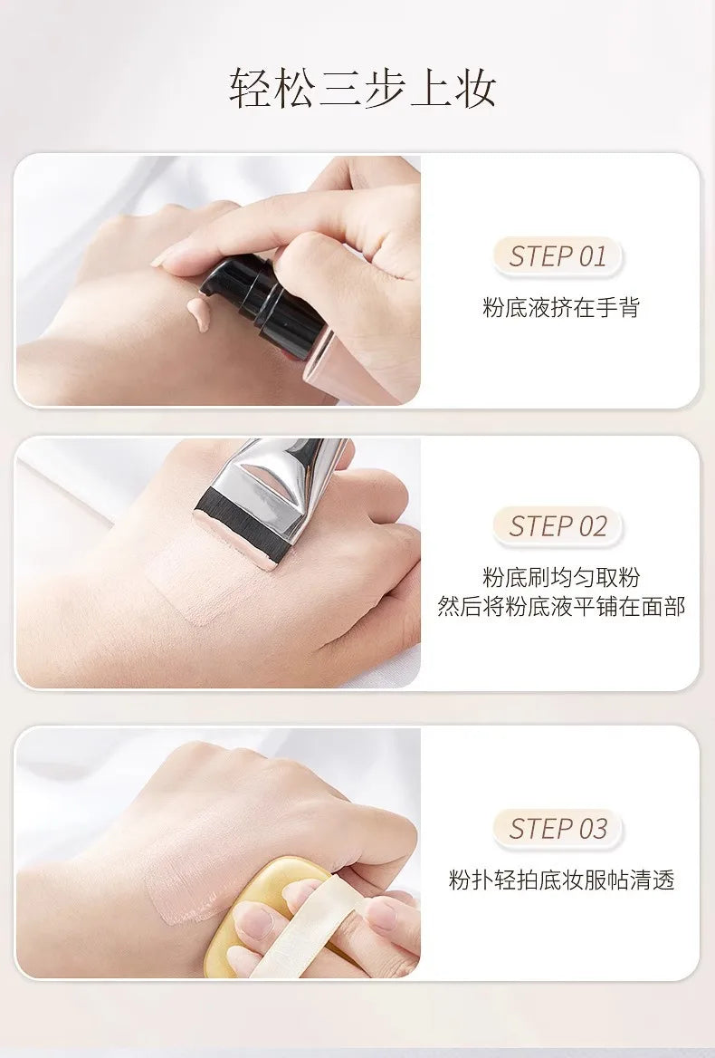 Foundation Makeup Brush Flat Head 1 Piece Lightweight No Streaks Professional Kabuki Brush for Liquid Foundation Application