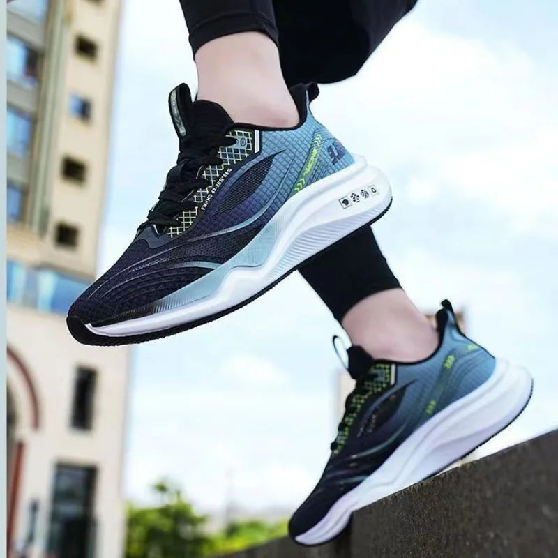 Men's Sneakers Breathable Casual Shoes Men Outdoor Mesh Running Shoes Lightweight Shock Absorption Soft Soled Shoes Tenis Hombre