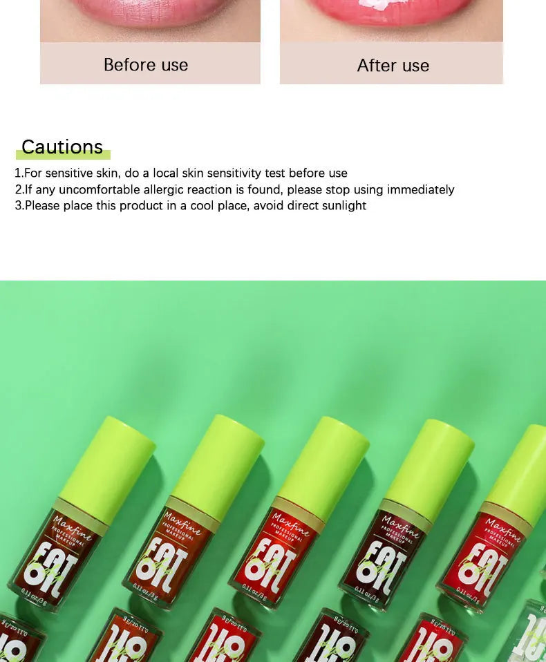 Lip Gloss Waterproof Long-term Moisturizing Non-stick Cup Non-fading Liquid Green Packaging Lip Gloss Cosmetics