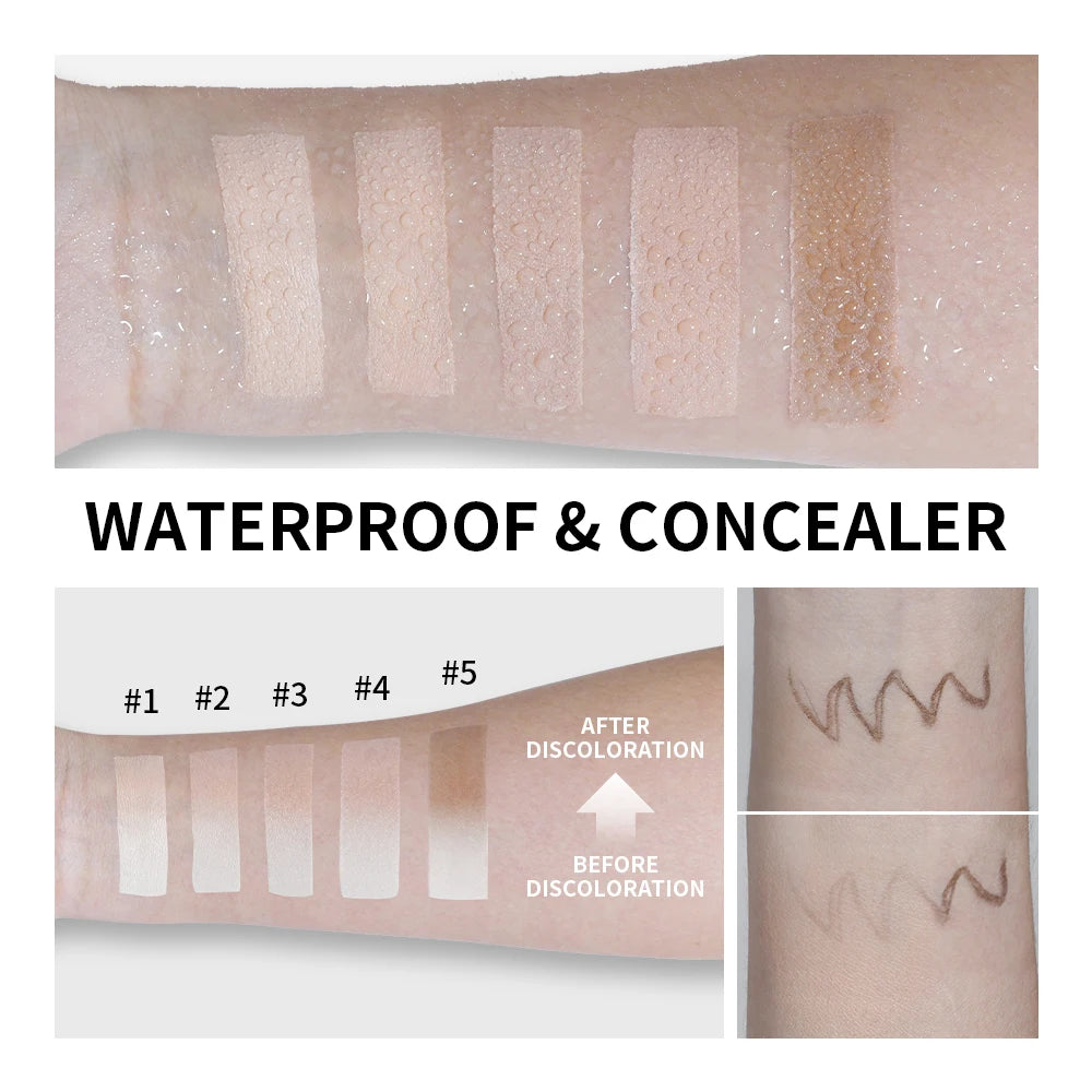 Foundation Stick Color Changing Foundation Detachable Brush Blanc Cover Cream Stick High Coverage Smoothly Blending Base Makeup