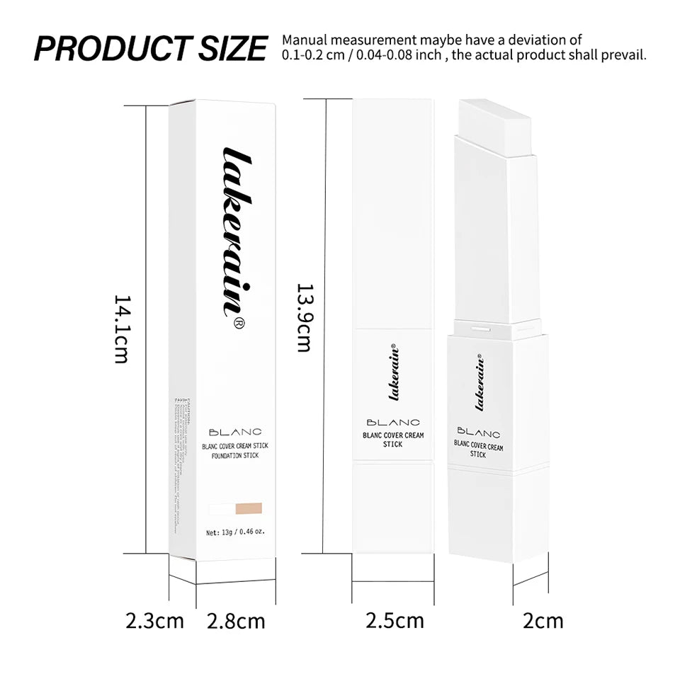 Foundation Stick Color Changing Foundation Detachable Brush Blanc Cover Cream Stick High Coverage Smoothly Blending Base Makeup