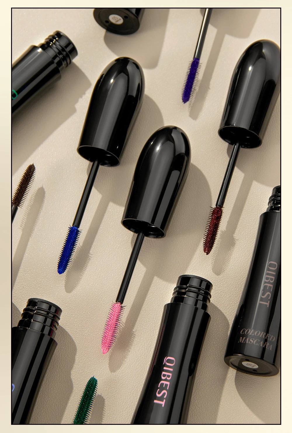 1PC color mascara  is refreshing, non greasy, non smudging, non caking, smooth, easy to apply, and natural curling