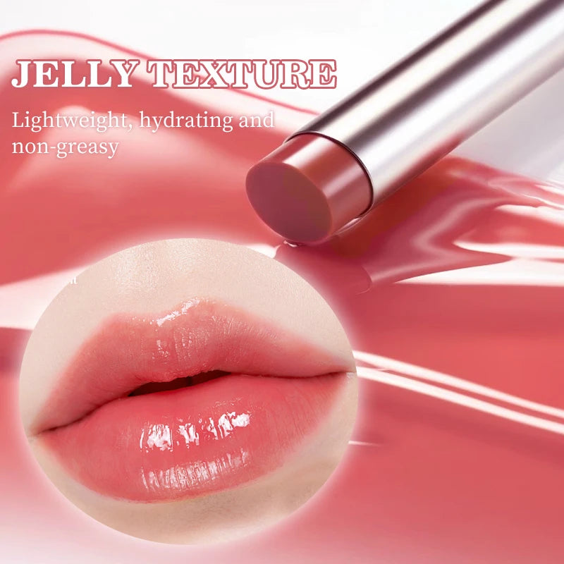 Moisturizing Water Light Lipstick,Mirror Gloss Jelly Gel Lip Gloss,Long-Lasting,Waterproof,Lightweight,Nourishing & Hydrating