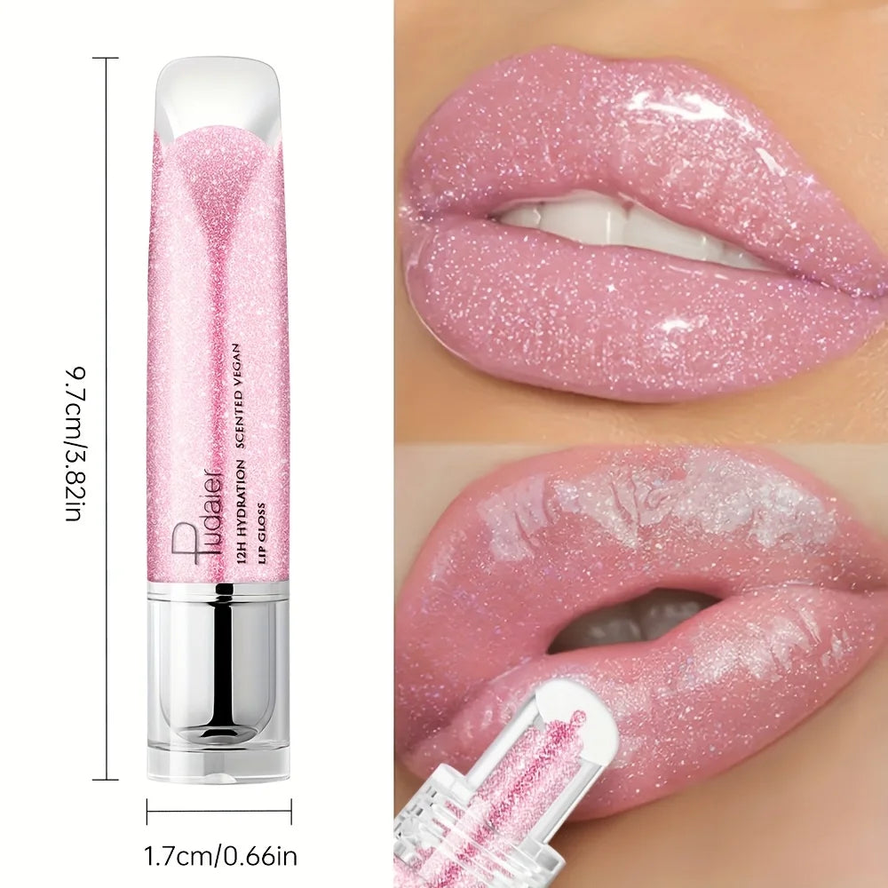Waterproof Lip gloss, Shine, Long-Lasting, Moistening, Non-Sticky Paste, Easy Application& carry, Glamour lip makeup