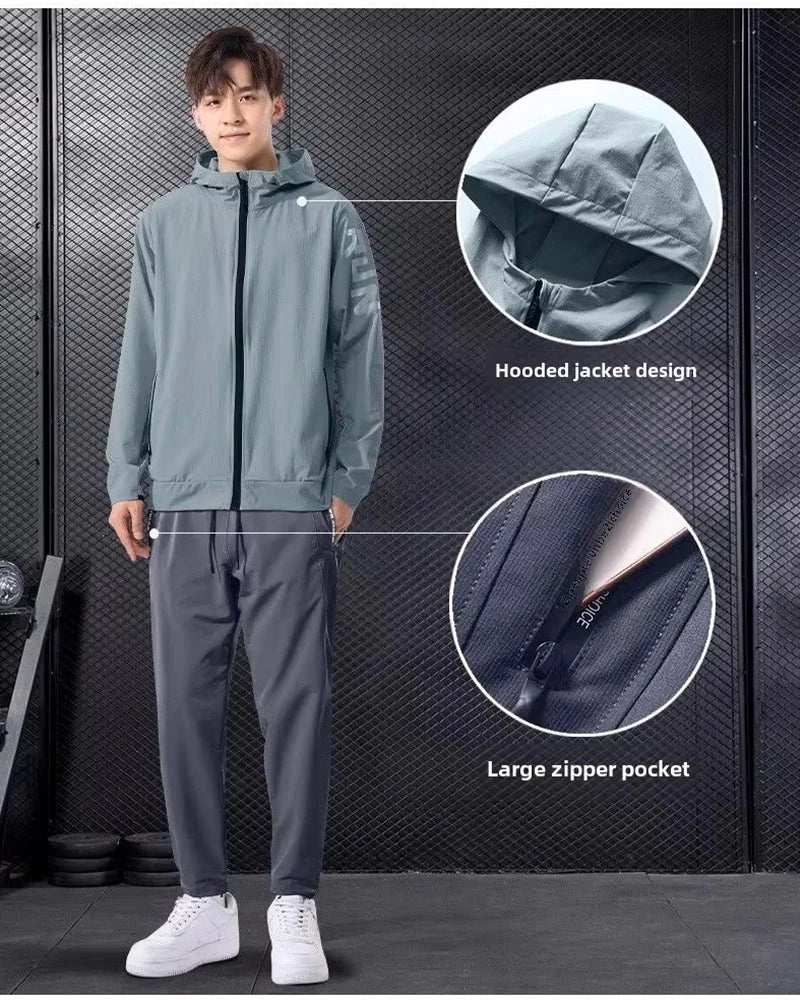 Men's Sportswear Set - Loose - Fit, Quick - Dry, Ideal for Fitness, Running, Gym & Outdoor Training