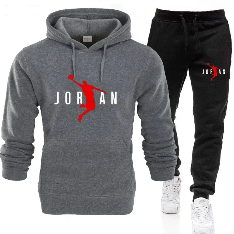 Men's sportswear set, fashionable hoodie jogging pants 2025 new outdoor men's casual sweatshirt set, autumn and winter sportswea