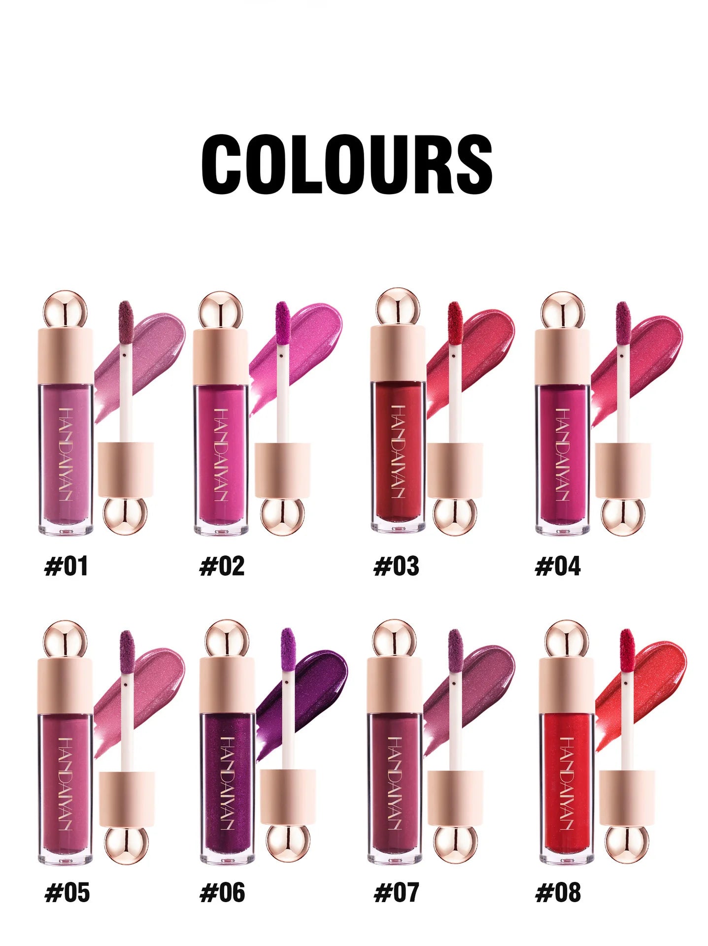 Liquid Lipstick – Pearl Shimmer Gloss Finish, Transfer-Proof & Waterproof Long-Wear Lip Color with Smooth Glide and High Shine