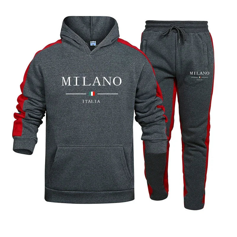Men's sweatshirt set 2025 Autumn/winter casual sportswear, 2-piece set, daily running wear, outdoor sportswear, major selling po