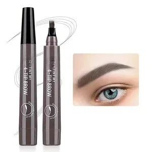 Four-pronged eyebrow pencil, four-end, long-lasting, non-smudged, water-resistant, anti-smudged eyebrow pencil