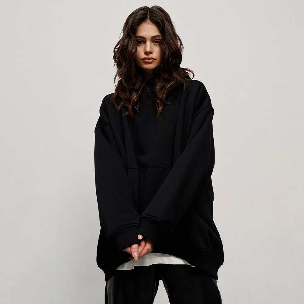 Hoodie 2025 Autumn/Winter New Street Neutral Style Shake Fleece Loose Pocket Hoodie