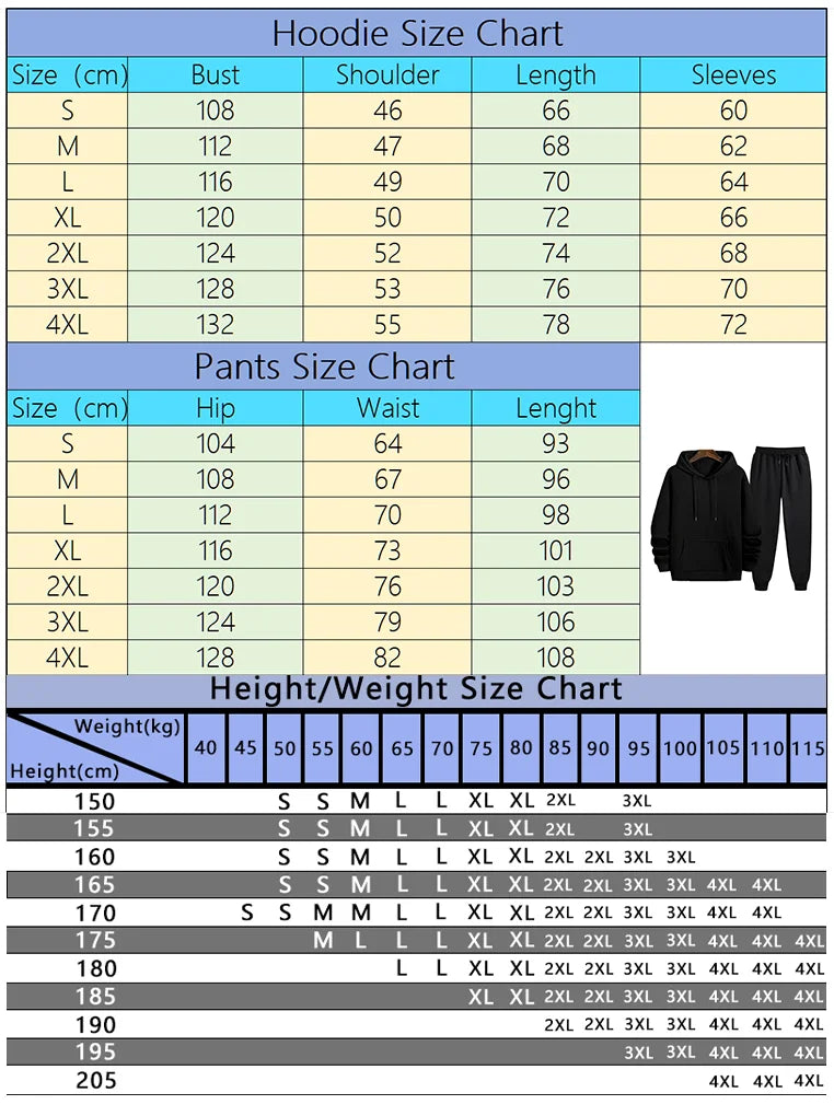 2025 Men's Streetwear Tracksuit Set Oversized Hoodie and Baggy Joggers Urban Hip Hop Fashion Sportswear Fall/winter Jogging Suit