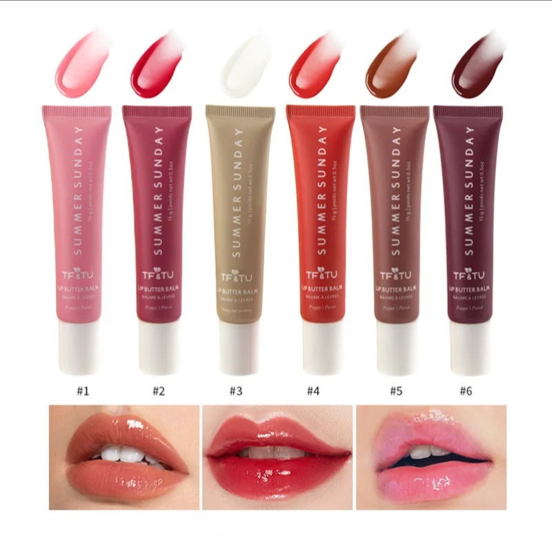 Summer Lip Moisturizing Waterproof 6 Colors Lip Balm Smoothing Lip Lines Lasting Nourishment For Women Daily Lip Care Makeup