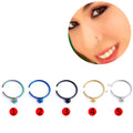 2016 hot sell Indian style 2pcs/Set  Surgical Steel Nose Rings Oil Drop Nose Ring 2*1.6*11mm  Bone Stud  Body Jewelrys