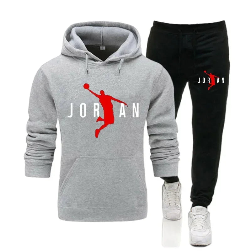 Men's sportswear set, fashionable hoodie jogging pants 2025 new outdoor men's casual sweatshirt set, autumn and winter sportswea