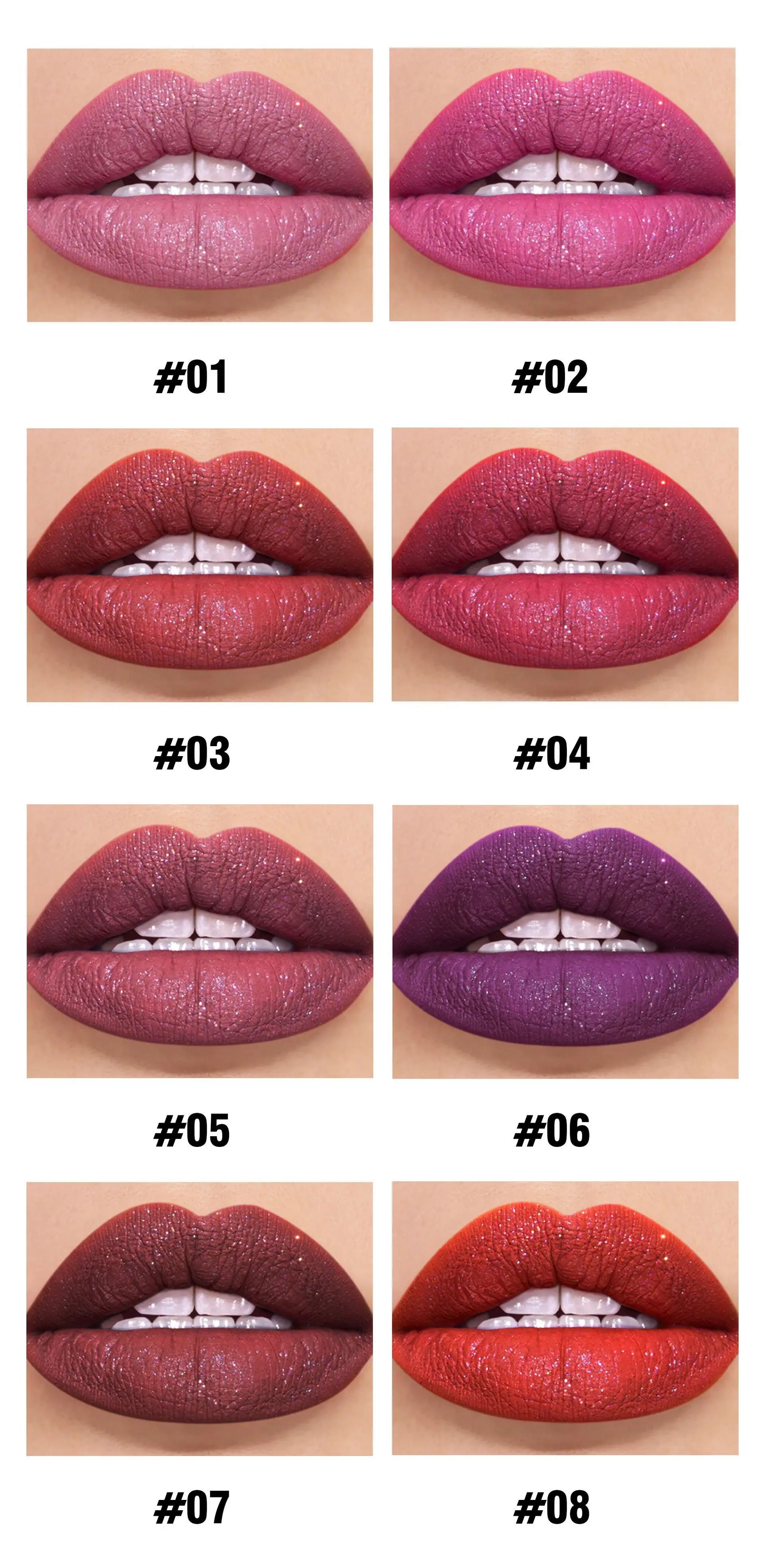 Liquid Lipstick – Pearl Shimmer Gloss Finish, Transfer-Proof & Waterproof Long-Wear Lip Color with Smooth Glide and High Shine